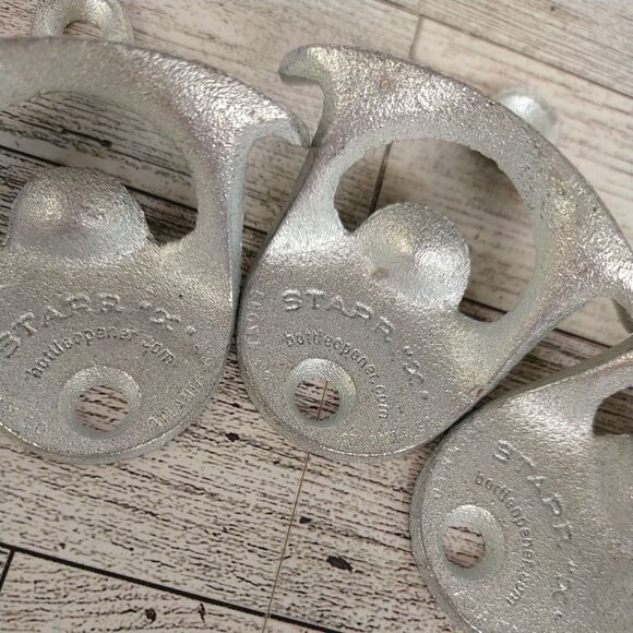 Lot of 3 - Starr X Wall Mount BOTTLE OPENERS Classic - Chrome Plated - Bar Pub - Picture 8 of 11